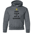 Sweatshirts Dark Heather / YS Keep Calm Banana Youth Hoodie