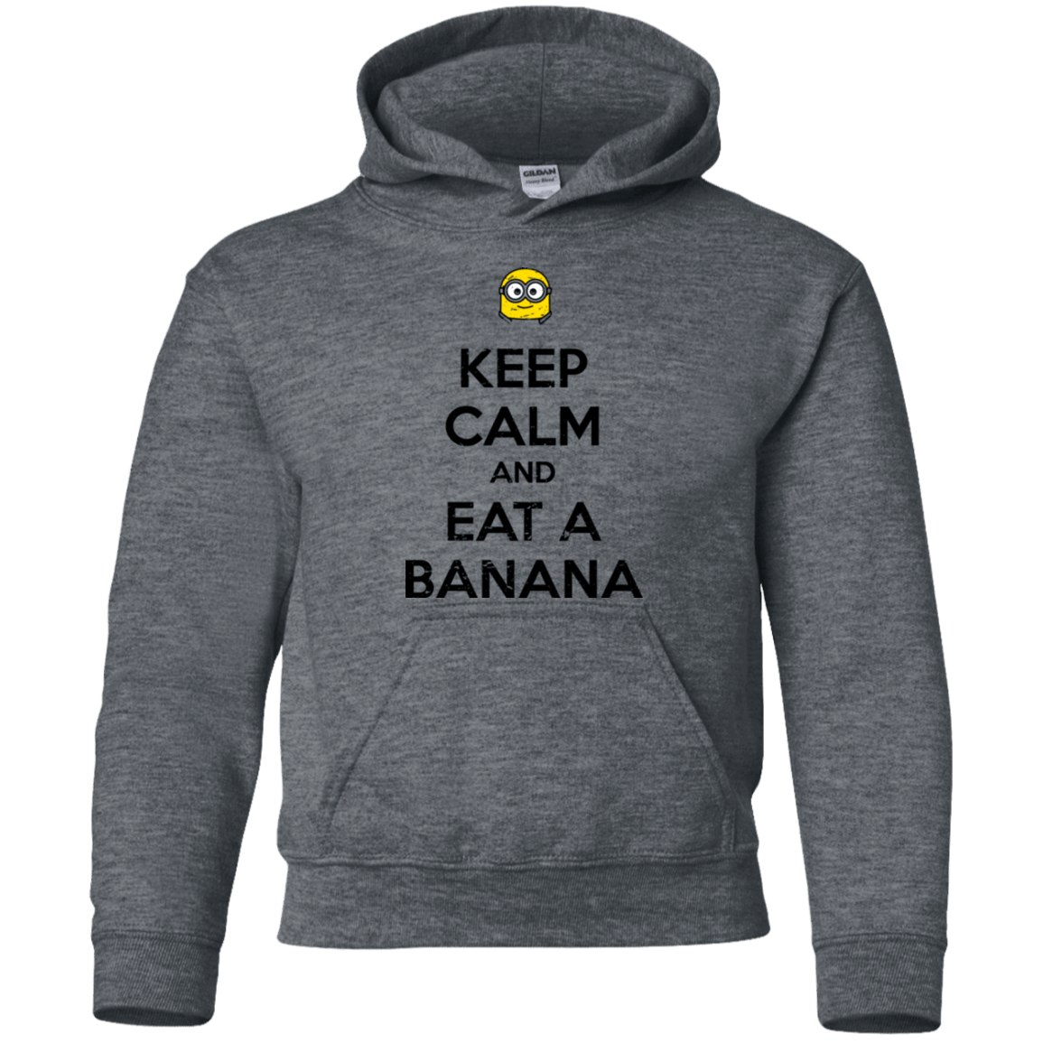 Sweatshirts Dark Heather / YS Keep Calm Banana Youth Hoodie