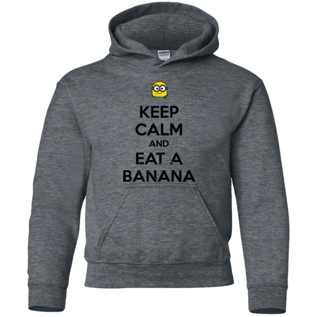 Sweatshirts Dark Heather / YS Keep Calm Banana Youth Hoodie