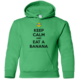 Sweatshirts Irish Green / YS Keep Calm Banana Youth Hoodie