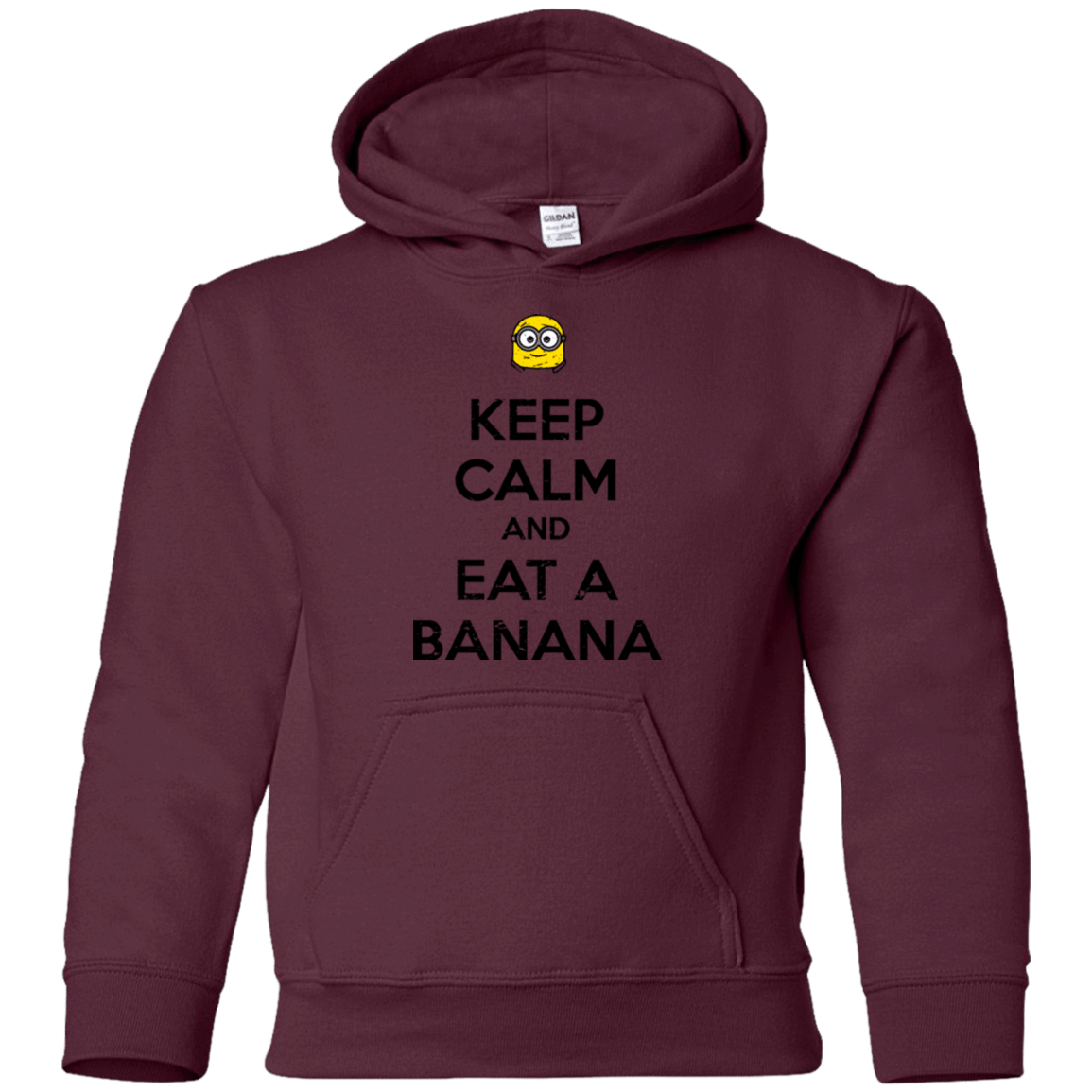 Sweatshirts Maroon / YS Keep Calm Banana Youth Hoodie