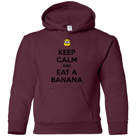 Sweatshirts Maroon / YS Keep Calm Banana Youth Hoodie
