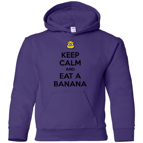 Sweatshirts Purple / YS Keep Calm Banana Youth Hoodie