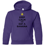 Sweatshirts Purple / YS Keep Calm Banana Youth Hoodie