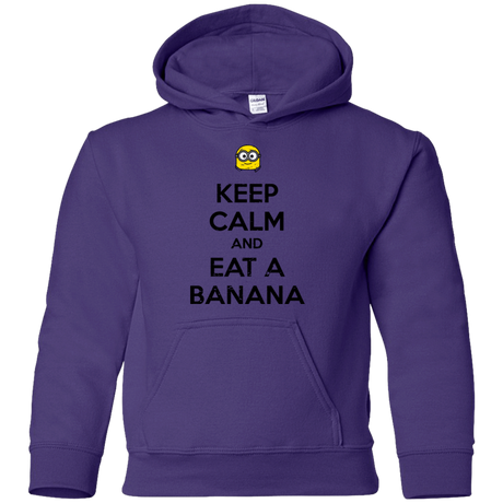 Sweatshirts Purple / YS Keep Calm Banana Youth Hoodie