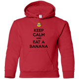 Sweatshirts Red / YS Keep Calm Banana Youth Hoodie