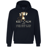 Sweatshirts Navy / Small Keep Calm & Look Behind You A Three Headed Monkey Premium Fleece Hoodie