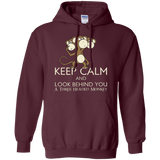 Sweatshirts Maroon / Small Keep Calm & Look Behind You A Three Headed Monkey Pullover Hoodie