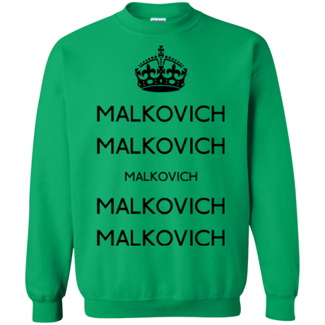 Sweatshirts Irish Green / Small Keep Calm Malkovich Crewneck Sweatshirt