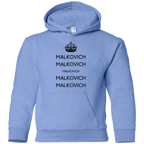 Sweatshirts Carolina Blue / YS Keep Calm Malkovich Youth Hoodie