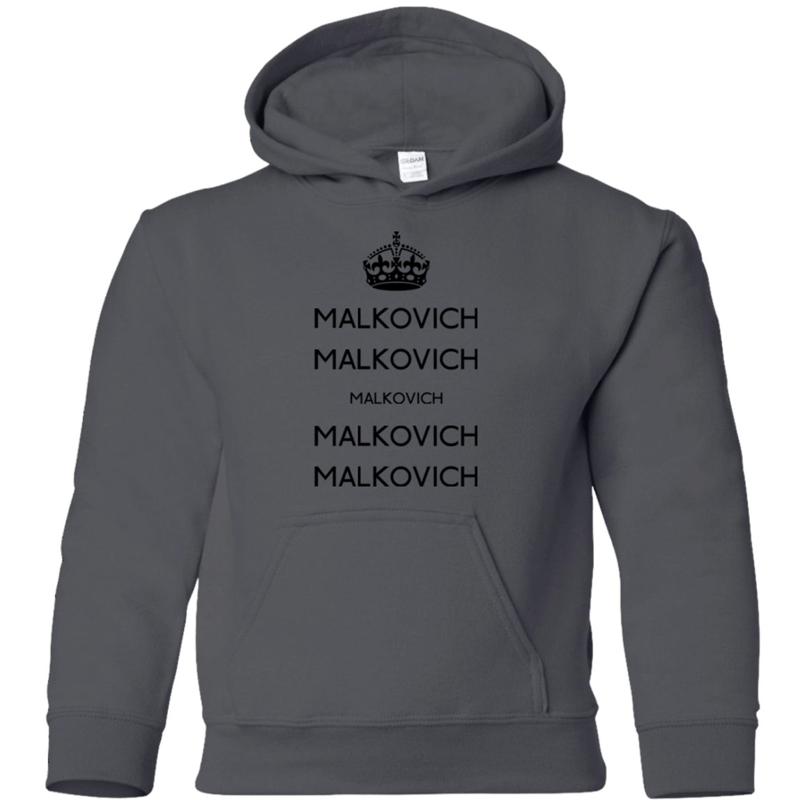 Sweatshirts Charcoal / YS Keep Calm Malkovich Youth Hoodie