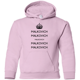 Sweatshirts Light Pink / YS Keep Calm Malkovich Youth Hoodie