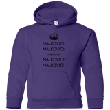Sweatshirts Purple / YS Keep Calm Malkovich Youth Hoodie