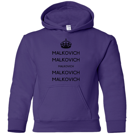 Sweatshirts Purple / YS Keep Calm Malkovich Youth Hoodie