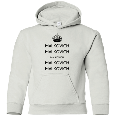 Sweatshirts White / YS Keep Calm Malkovich Youth Hoodie
