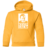 Sweatshirts Gold / YS Keep Calm Mr. Wolf Youth Hoodie