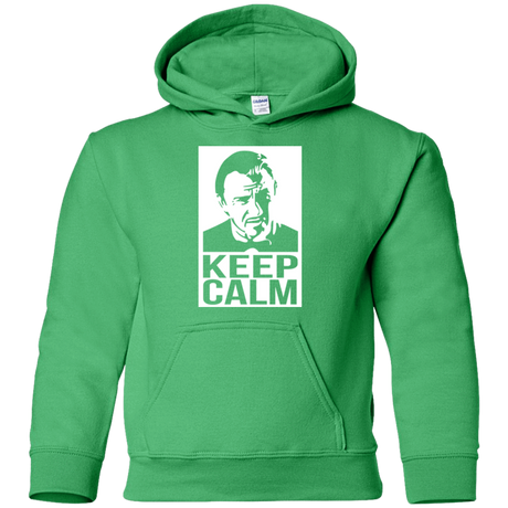 Sweatshirts Irish Green / YS Keep Calm Mr. Wolf Youth Hoodie