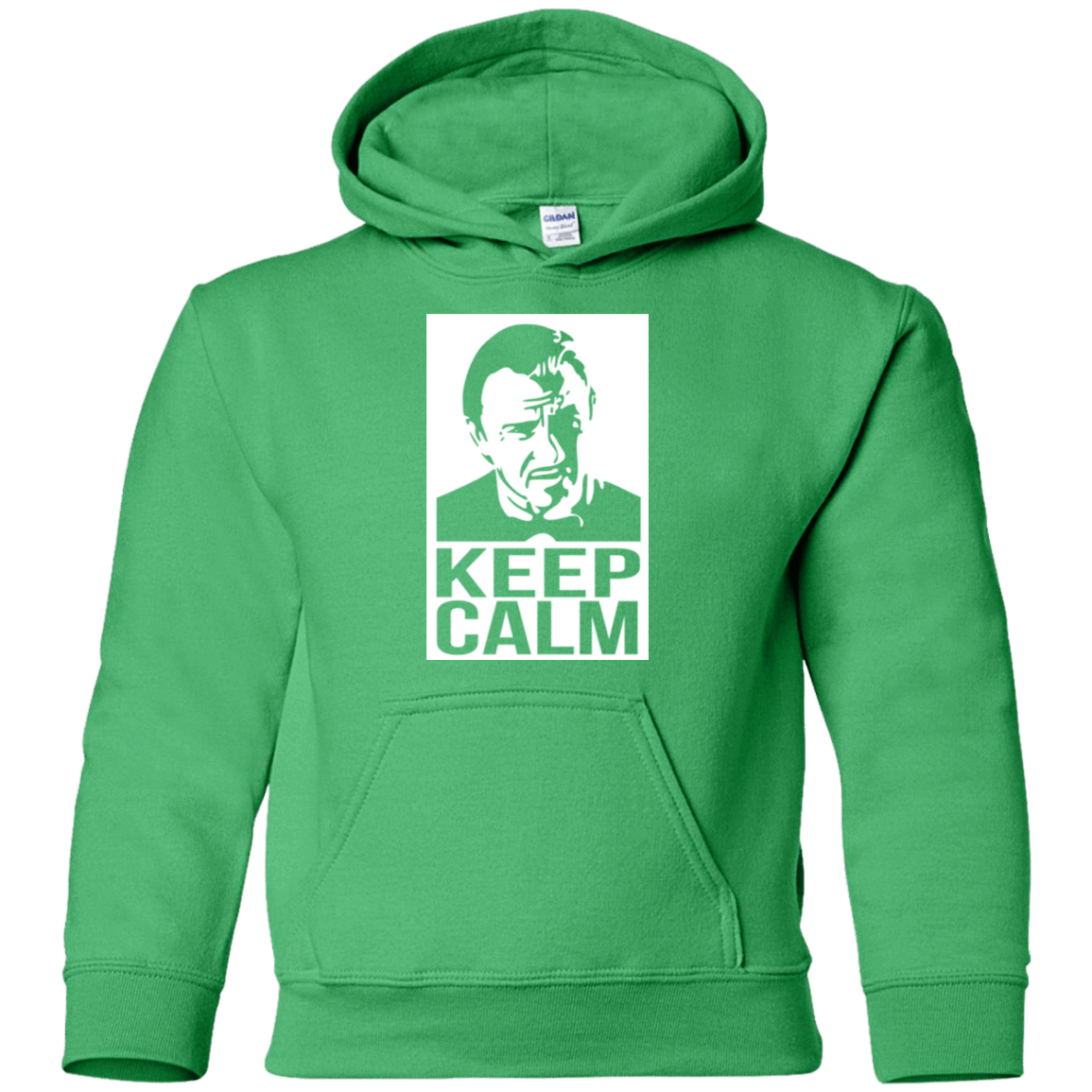 Sweatshirts Irish Green / YS Keep Calm Mr. Wolf Youth Hoodie