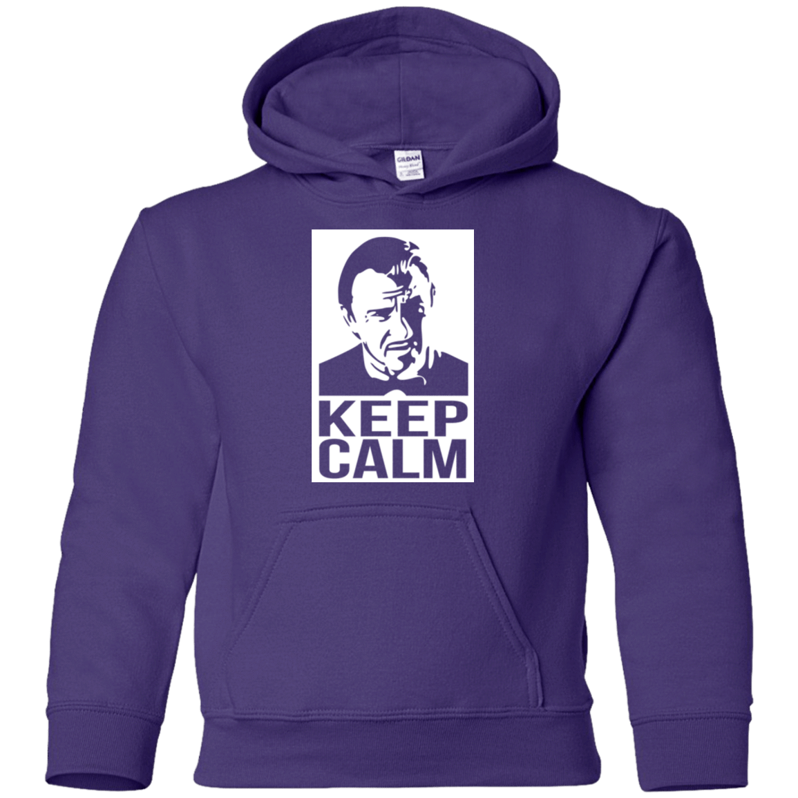 Sweatshirts Purple / YS Keep Calm Mr. Wolf Youth Hoodie