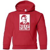 Sweatshirts Red / YS Keep Calm Mr. Wolf Youth Hoodie