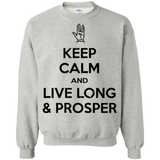 Sweatshirts Ash / Small Keep calm prosper Crewneck Sweatshirt