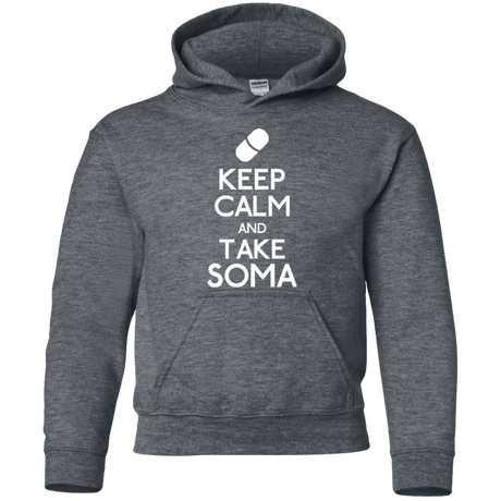Sweatshirts Dark Heather / YS Keep Calm Soma Youth Hoodie