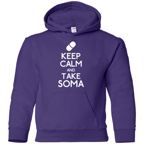 Sweatshirts Purple / YS Keep Calm Soma Youth Hoodie
