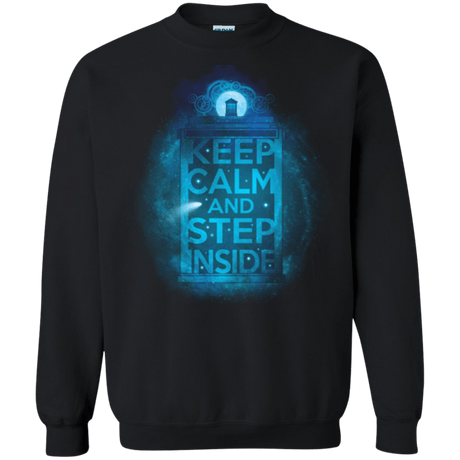 Sweatshirts Black / Small Keep Calm Tardis Crewneck Sweatshirt