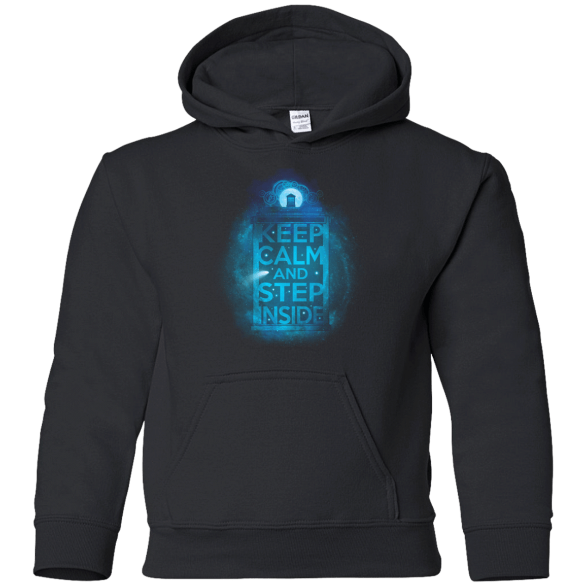 Sweatshirts Black / YS Keep Calm Tardis Youth Hoodie