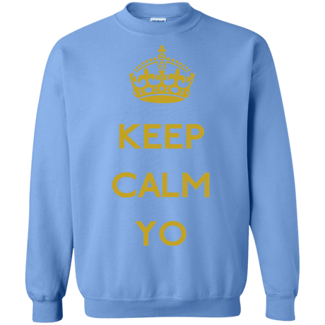 Sweatshirts Carolina Blue / Small Keep Calm Yo Crewneck Sweatshirt