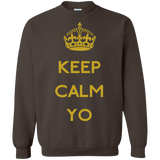 Sweatshirts Dark Chocolate / Small Keep Calm Yo Crewneck Sweatshirt