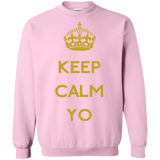 Sweatshirts Light Pink / Small Keep Calm Yo Crewneck Sweatshirt