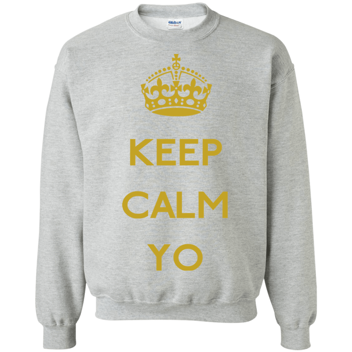 Sweatshirts Sport Grey / Small Keep Calm Yo Crewneck Sweatshirt