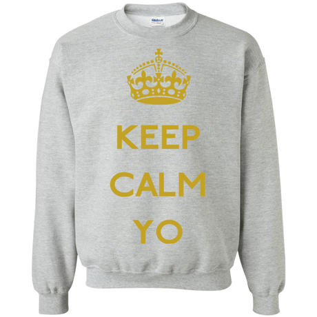 Sweatshirts Sport Grey / Small Keep Calm Yo Crewneck Sweatshirt