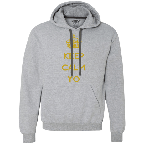 Sweatshirts Sport Grey / Small Keep Calm Yo Premium Fleece Hoodie