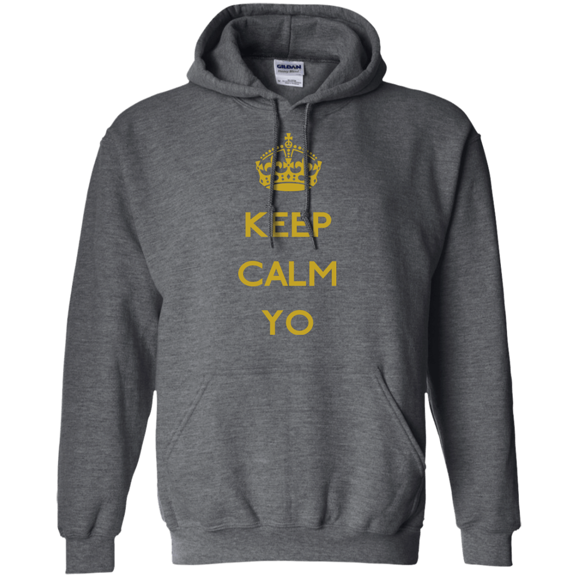 Sweatshirts Dark Heather / Small Keep Calm Yo Pullover Hoodie