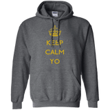 Sweatshirts Dark Heather / Small Keep Calm Yo Pullover Hoodie