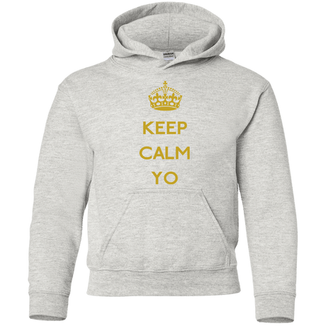 Sweatshirts Ash / YS Keep Calm Yo Youth Hoodie