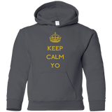Sweatshirts Charcoal / YS Keep Calm Yo Youth Hoodie