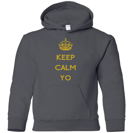 Sweatshirts Charcoal / YS Keep Calm Yo Youth Hoodie