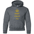 Sweatshirts Dark Heather / YS Keep Calm Yo Youth Hoodie