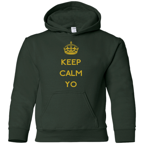 Sweatshirts Forest Green / YS Keep Calm Yo Youth Hoodie