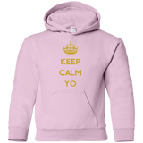 Sweatshirts Light Pink / YS Keep Calm Yo Youth Hoodie