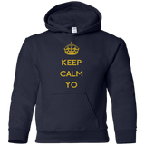 Sweatshirts Navy / YS Keep Calm Yo Youth Hoodie