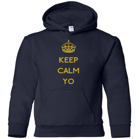 Sweatshirts Navy / YS Keep Calm Yo Youth Hoodie