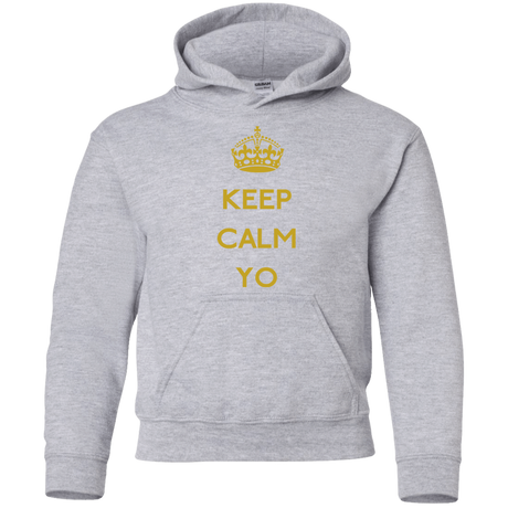 Sweatshirts Sport Grey / YS Keep Calm Yo Youth Hoodie