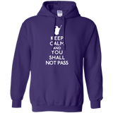 Sweatshirts Purple / S Keep Calm You Shall Not Pass Pullover Hoodie