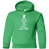 Sweatshirts Irish Green / YS Keep Calm You Shall Not Pass Youth Hoodie