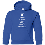 Sweatshirts Royal / YS Keep Calm You Shall Not Pass Youth Hoodie