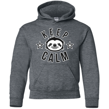Sweatshirts Dark Heather / YS Keep Calm Youth Hoodie